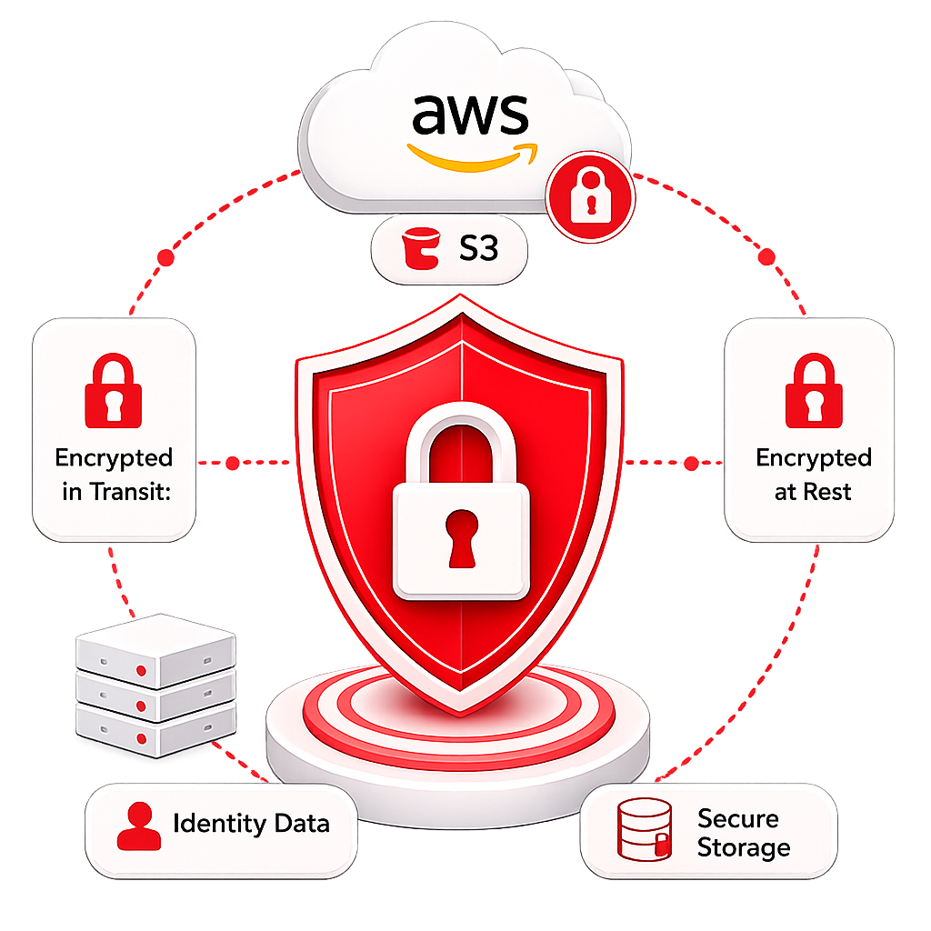 AES-256 encryption protecting your identity data